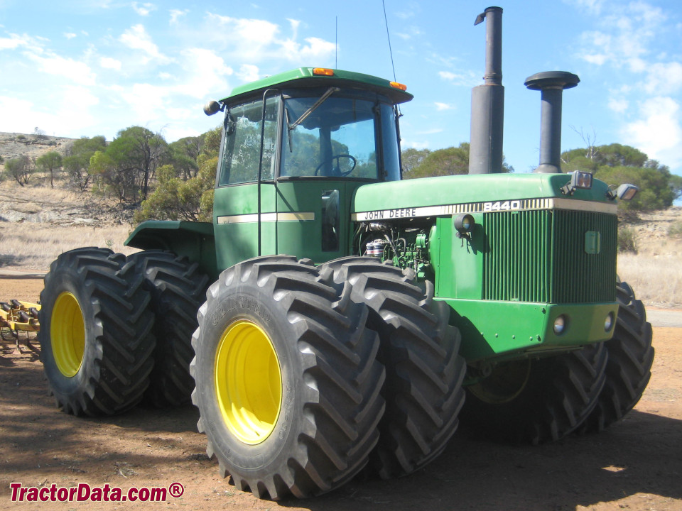 John Deere 8440 four-wheel drive tractor.