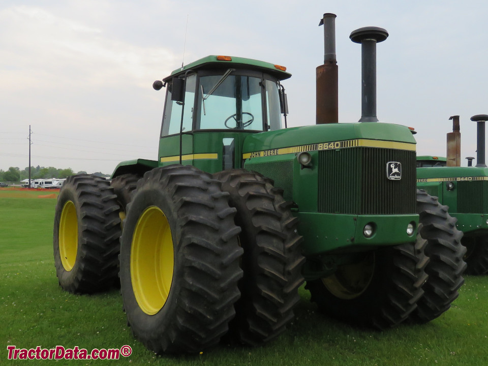 John Deere 8640 four-wheel drive tractor.