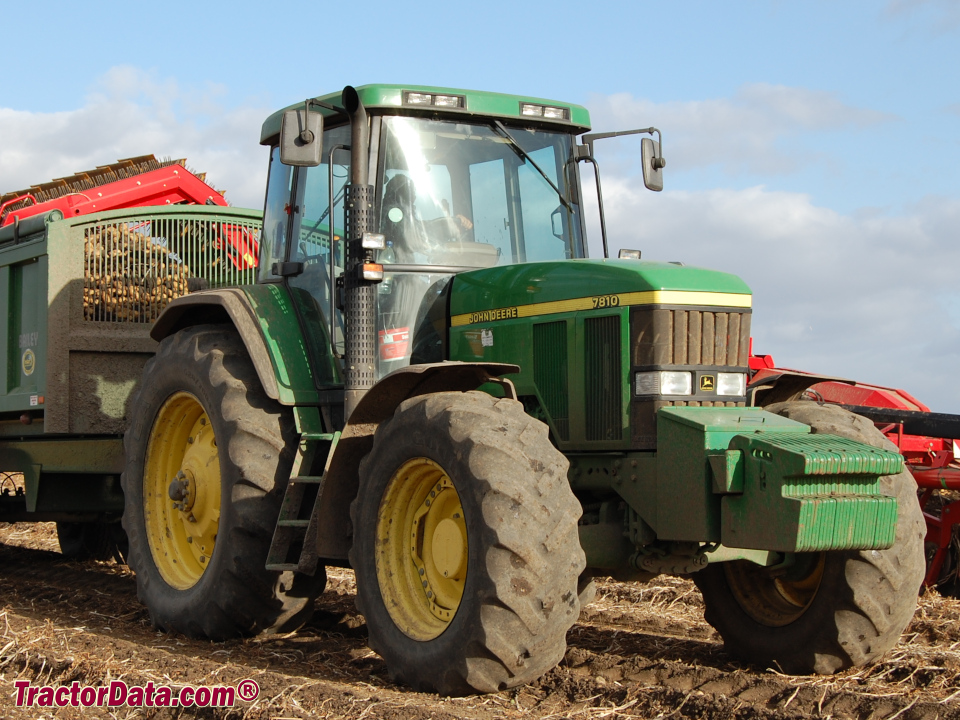 European John Deere 7810 row-crop tractor.