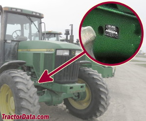 John Deere 7610 serial number location