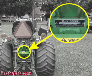 John Deere 650 serial number location