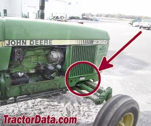 John Deere 2350 serial number location