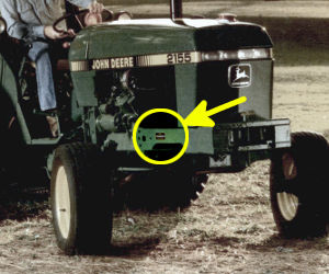 John Deere 2355 serial number location