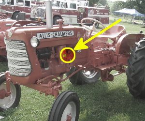 Allis Chalmers D12 serial number location