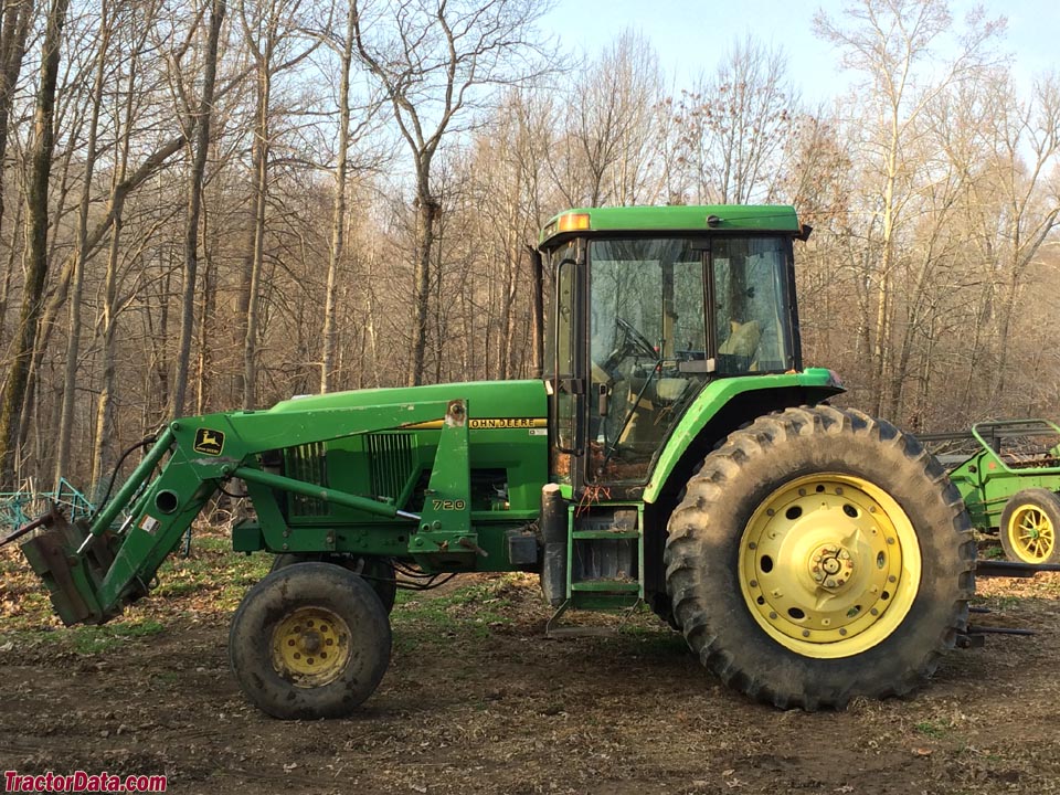 John Deere 7200 with model 720 front-end loader.