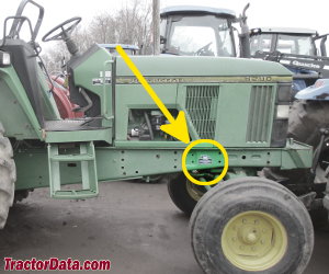 John Deere 6200 serial number location