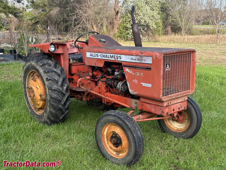 Allis-Chalmers One-Sixty row-crop tractor, right side.