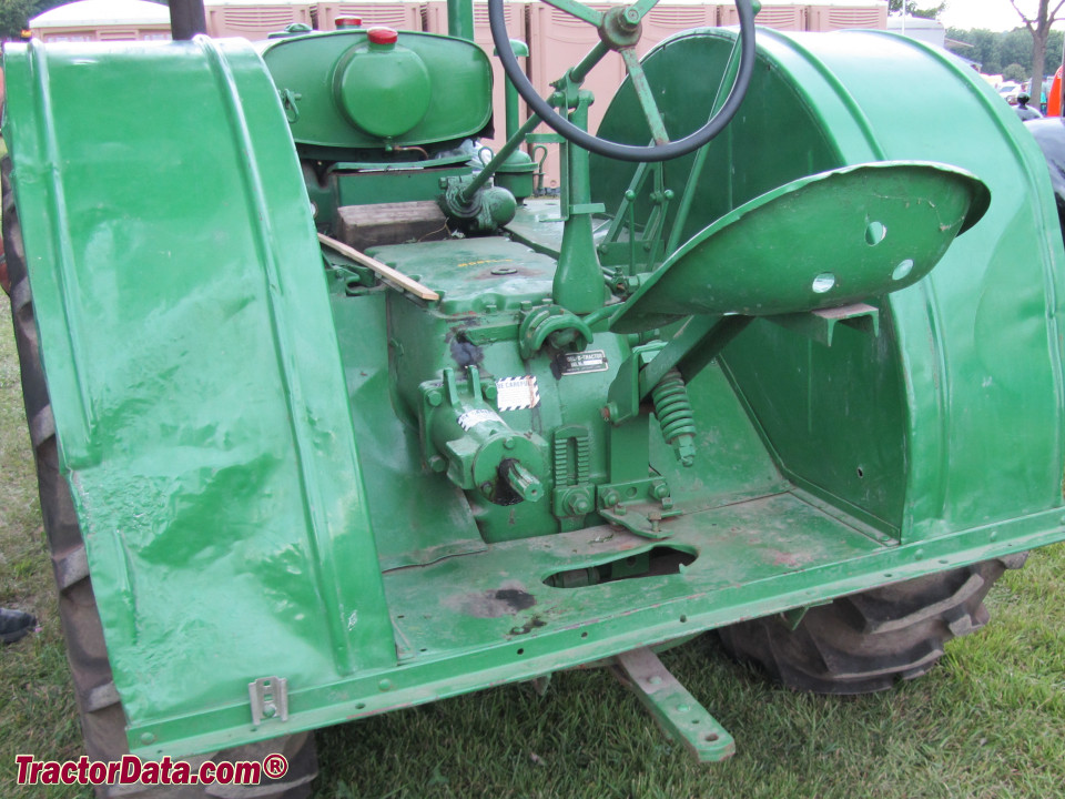 Rear of the John Deere model D with the optional PTO.