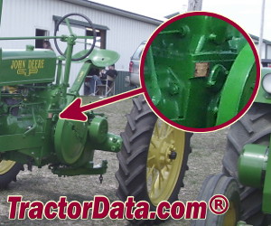 John Deere A serial number location