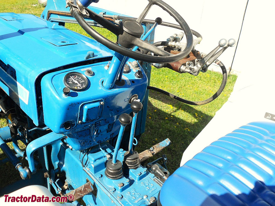 Ford 1710 operator station and controls.