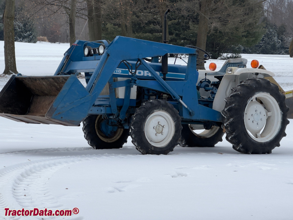 Ford 1710 with loader, left side.