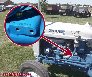 Ford 4000 serial number location