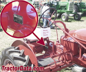 Farmall B serial number location