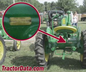 John Deere LA serial number location