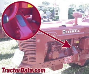 Farmall H serial number location