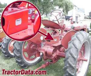 Farmall Super C serial number location