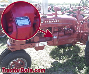 Farmall Super H serial number location