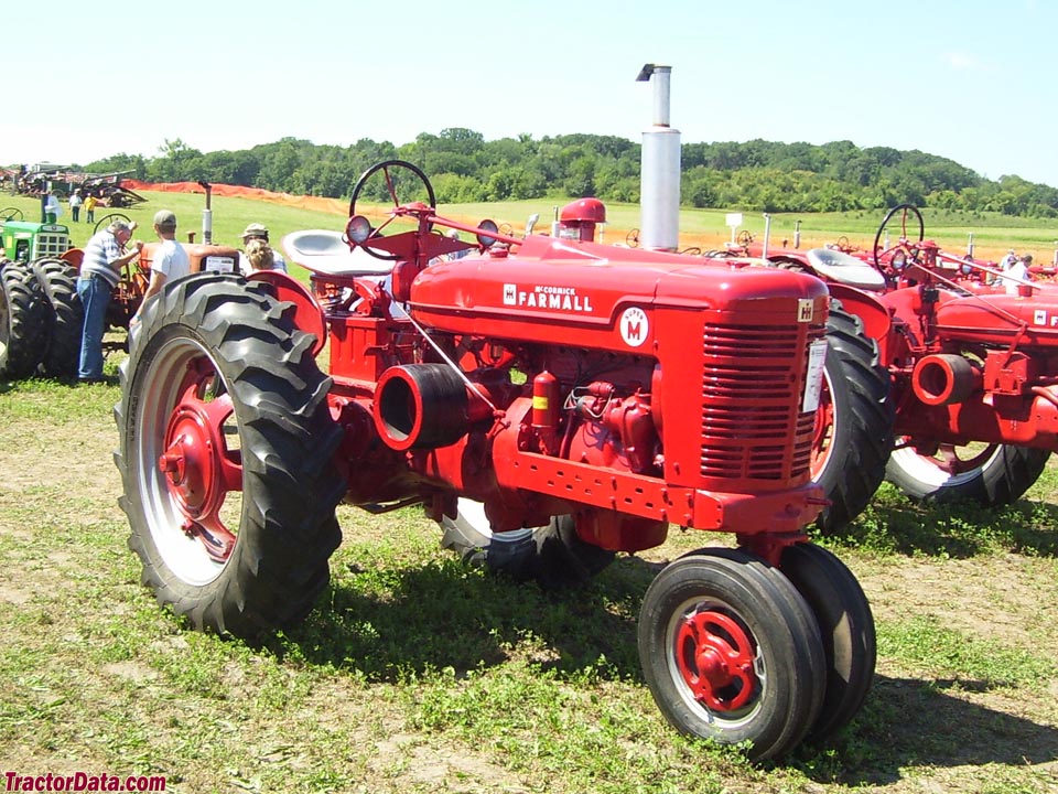 Farmall Super M tricycle-front with gasoline engine.