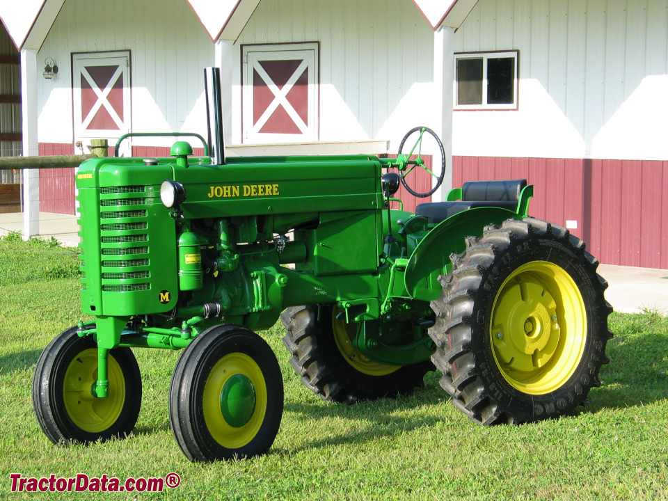 John Deere model M utility tractor, left side.