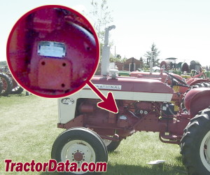 International Harvester 240 serial number location