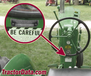 John Deere MT serial number location