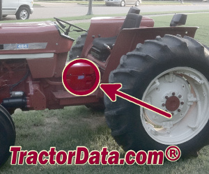 International Harvester 674 serial number location