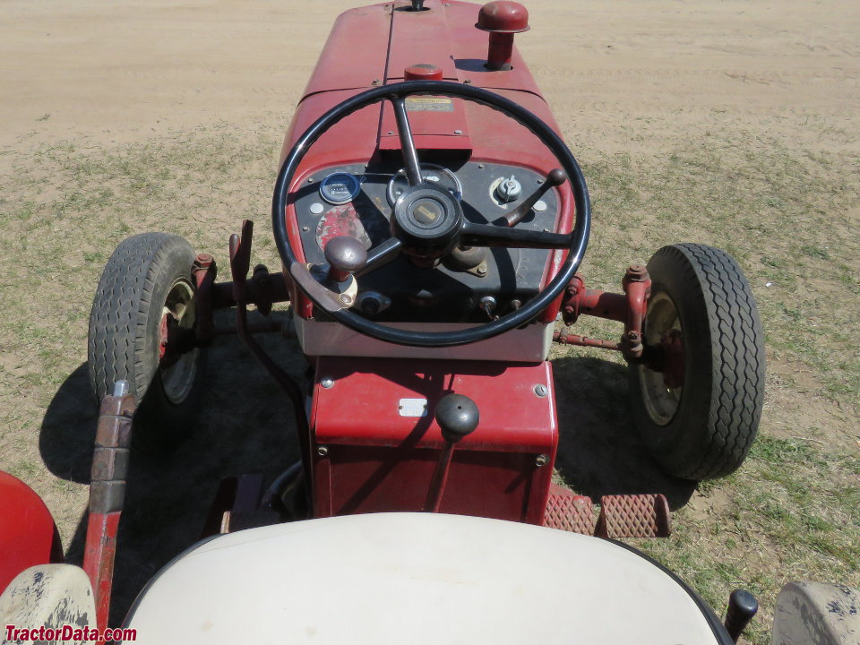 International Harvester 504 operator station and controls.