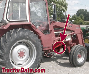 International Harvester 574 serial number location