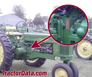 John Deere 50 serial number location