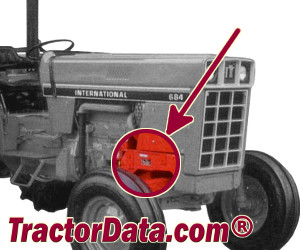 International Harvester 684 serial number location