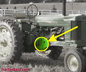 John Deere 60 serial number location