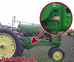 John Deere 70 serial number location