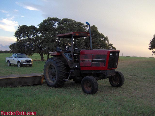 International 3288 with four-post ROPS canopy.