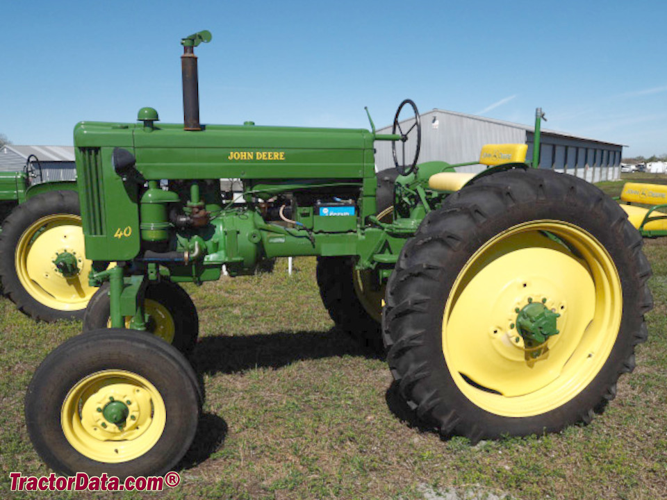 John Deere 40H High-Crop tractor.