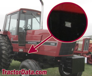 International Harvester 5488 serial number location