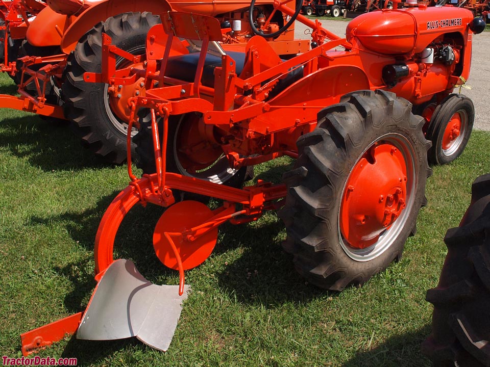 Mounted plow on a Allis-Chalmers C