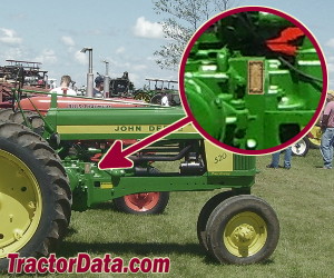 John Deere 520 serial number location