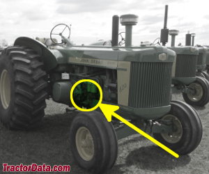 John Deere 820 serial number location