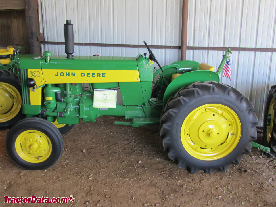 John Deere 330U utility tractor.