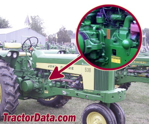 John Deere 530 serial number location