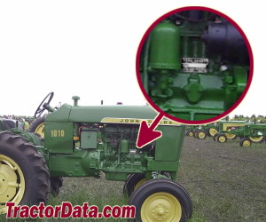 John Deere 1010 serial number location