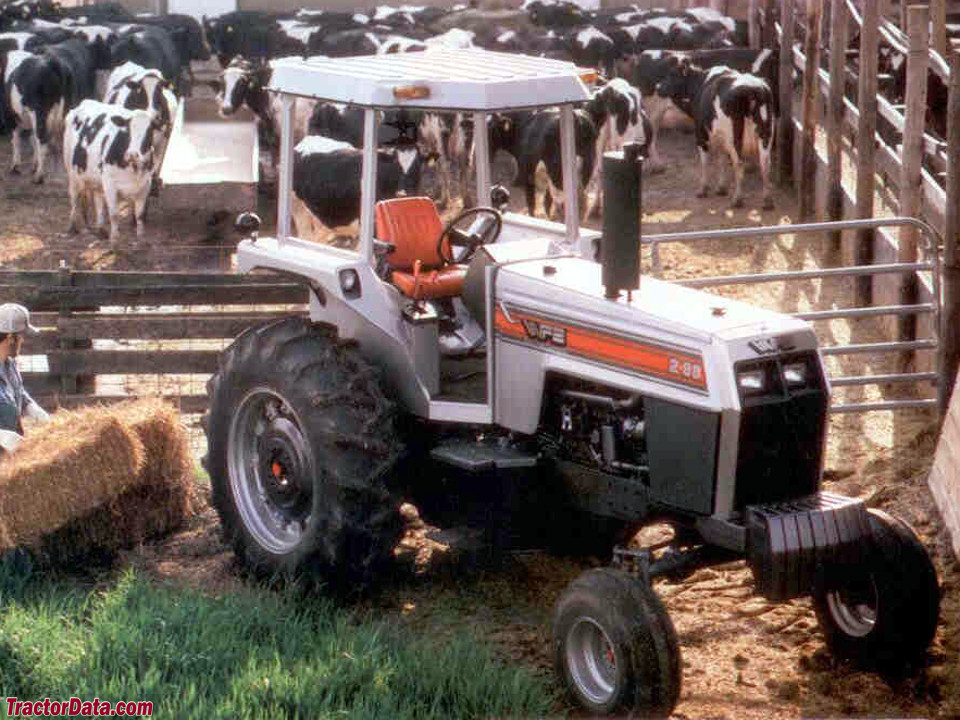 White model 2-88 tractor marketing photo.