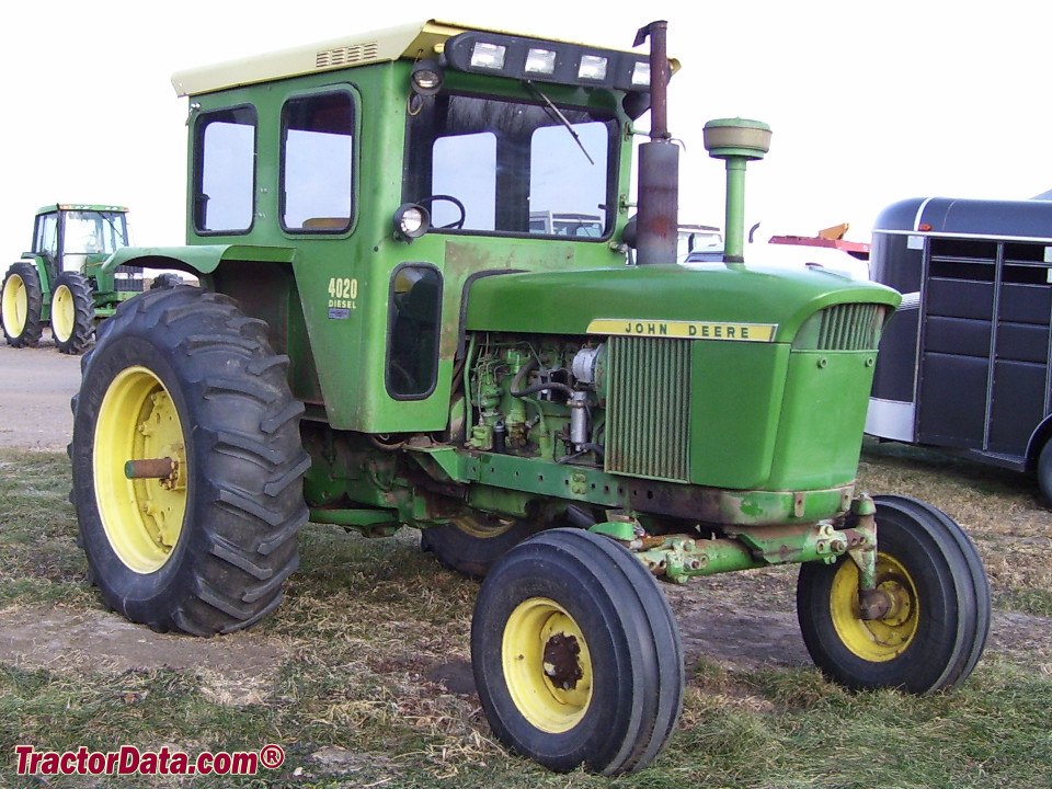 John Deere 4020 tractor with factory cab.