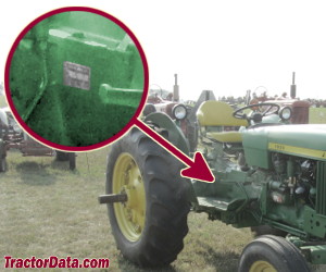 John Deere 1020 serial number location