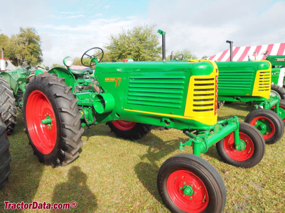 Oliver 77 Row-Crop tractor with wide front end.