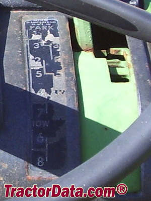 John Deere 4000 transmission controls