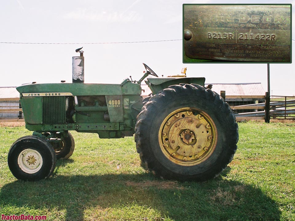 The first John Deere 4000 tractor
