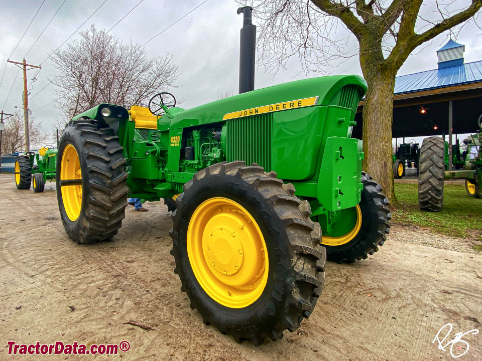 John Deere 4320 with four-wheel drive.