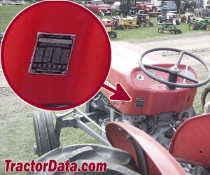 Massey Ferguson 135 serial number location