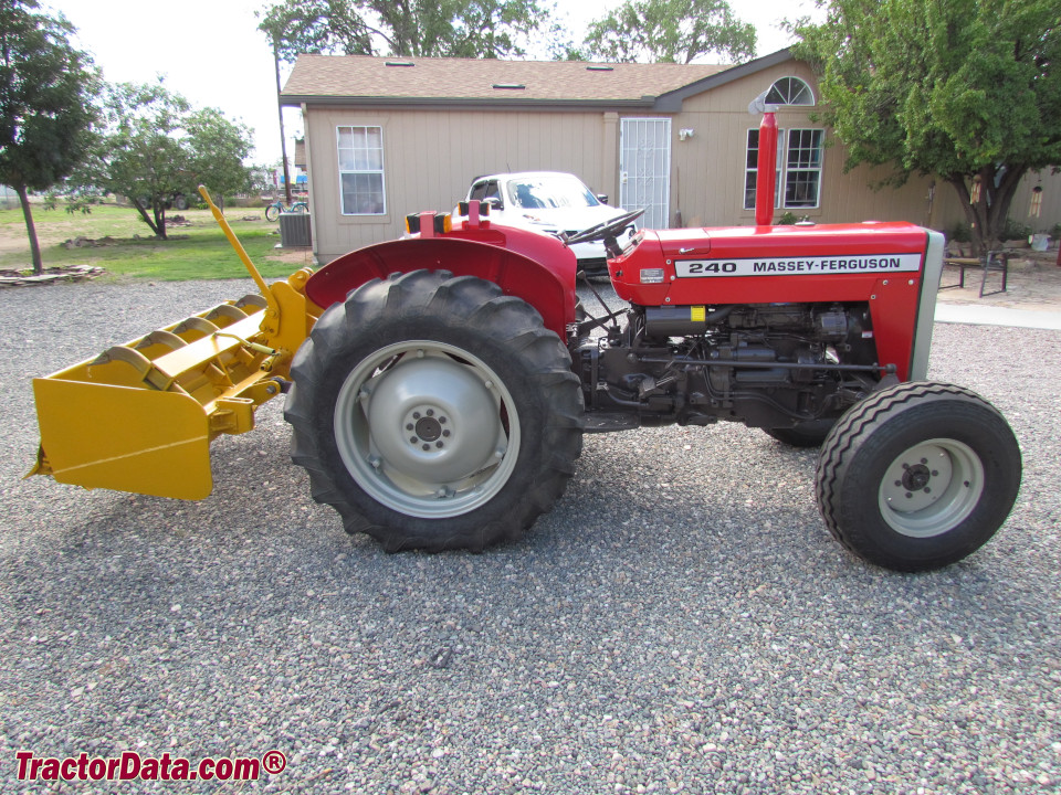 Massey Ferguson 240 utility tractor, right side.